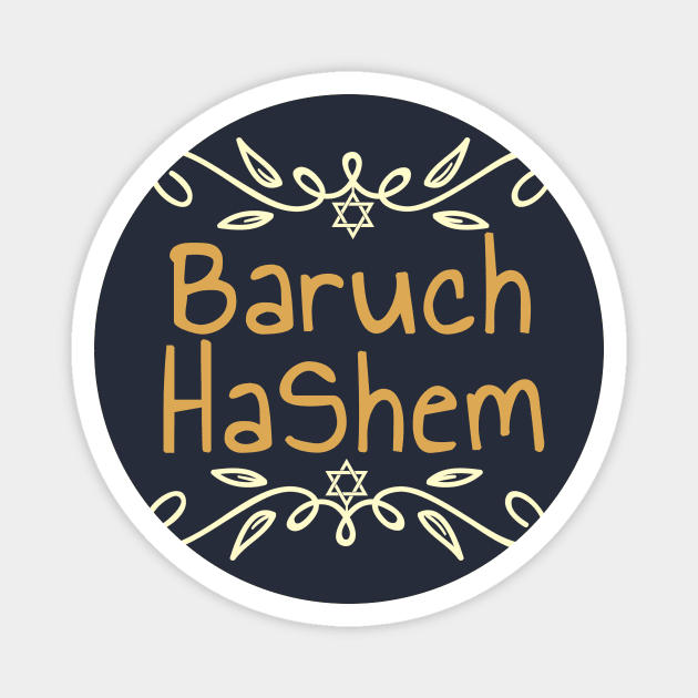 Baruch HaShem – Ornamental Blessing Magnet by Thank HaShem
